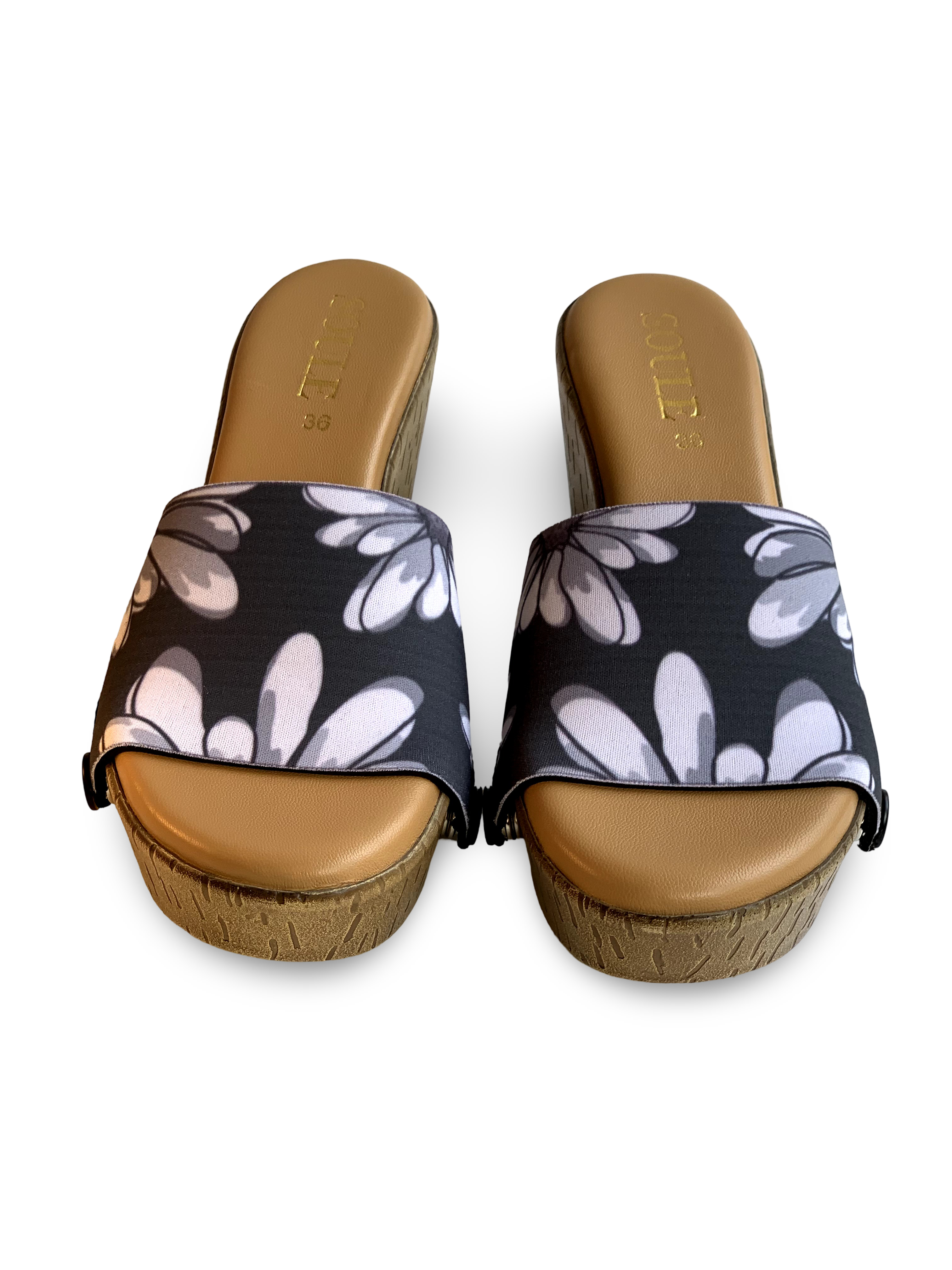 Noir Blossom Women Shoes Strap