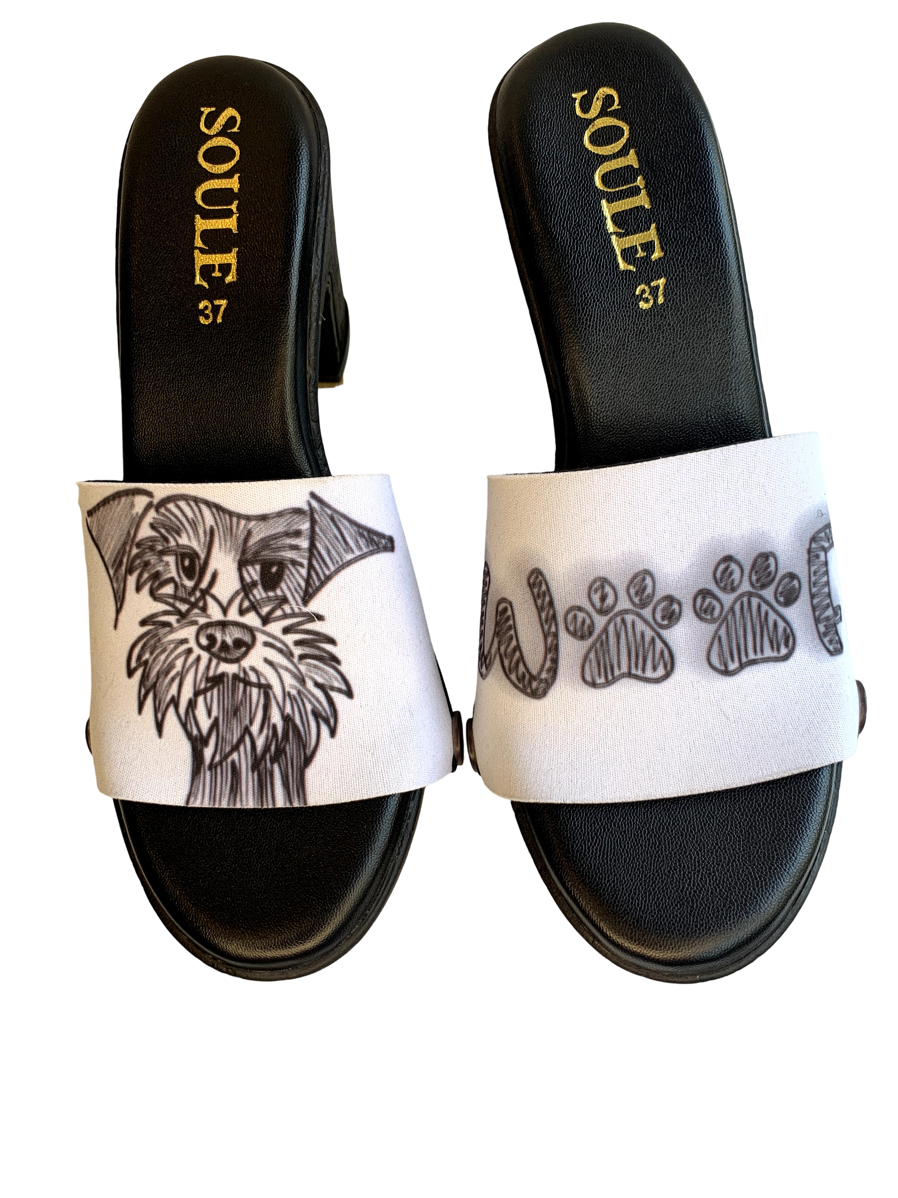 Adorable Paw Print Cute Women Shoes Strap