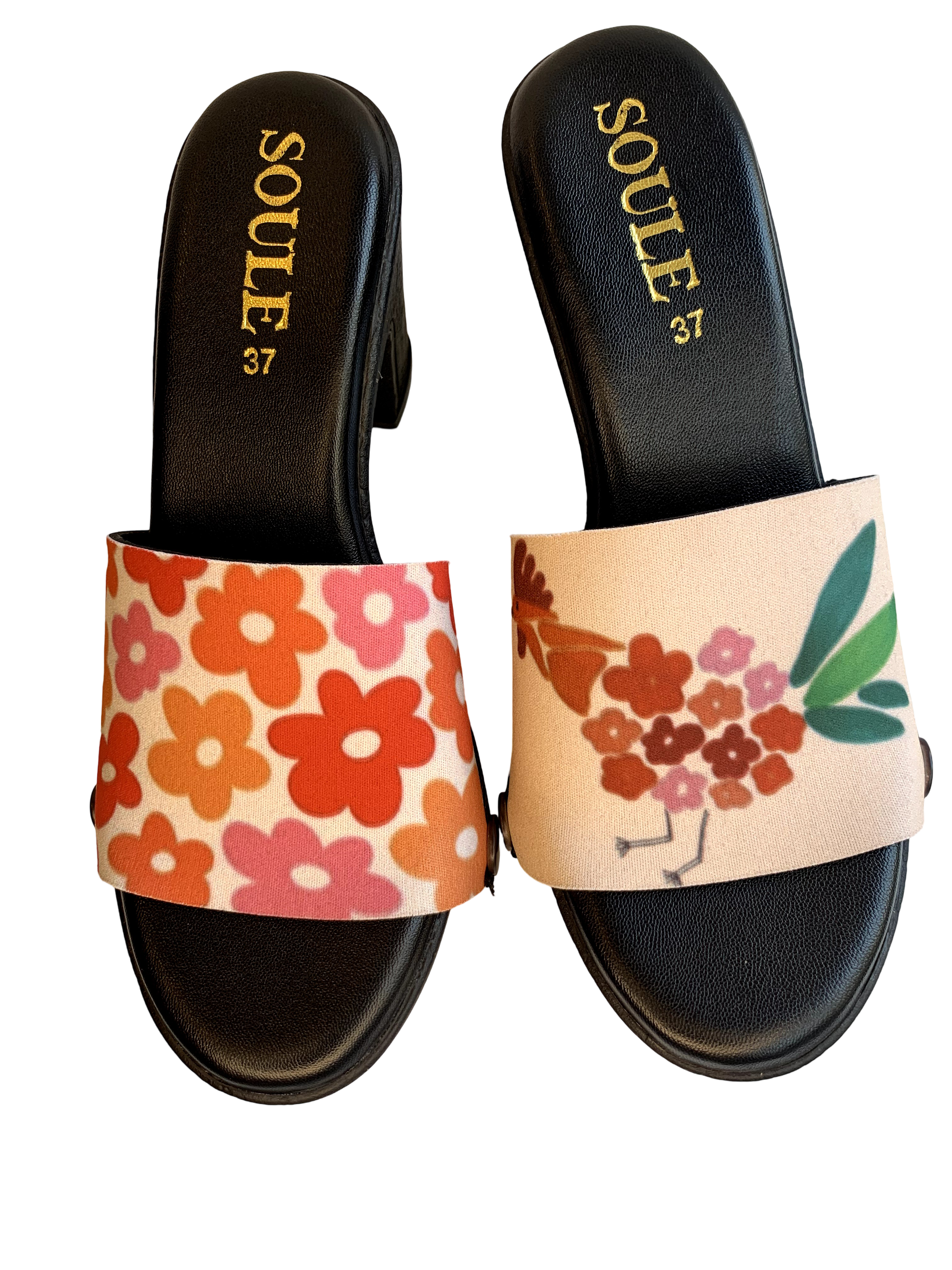 Rooster Floral Women (1 sole + 1 strap)