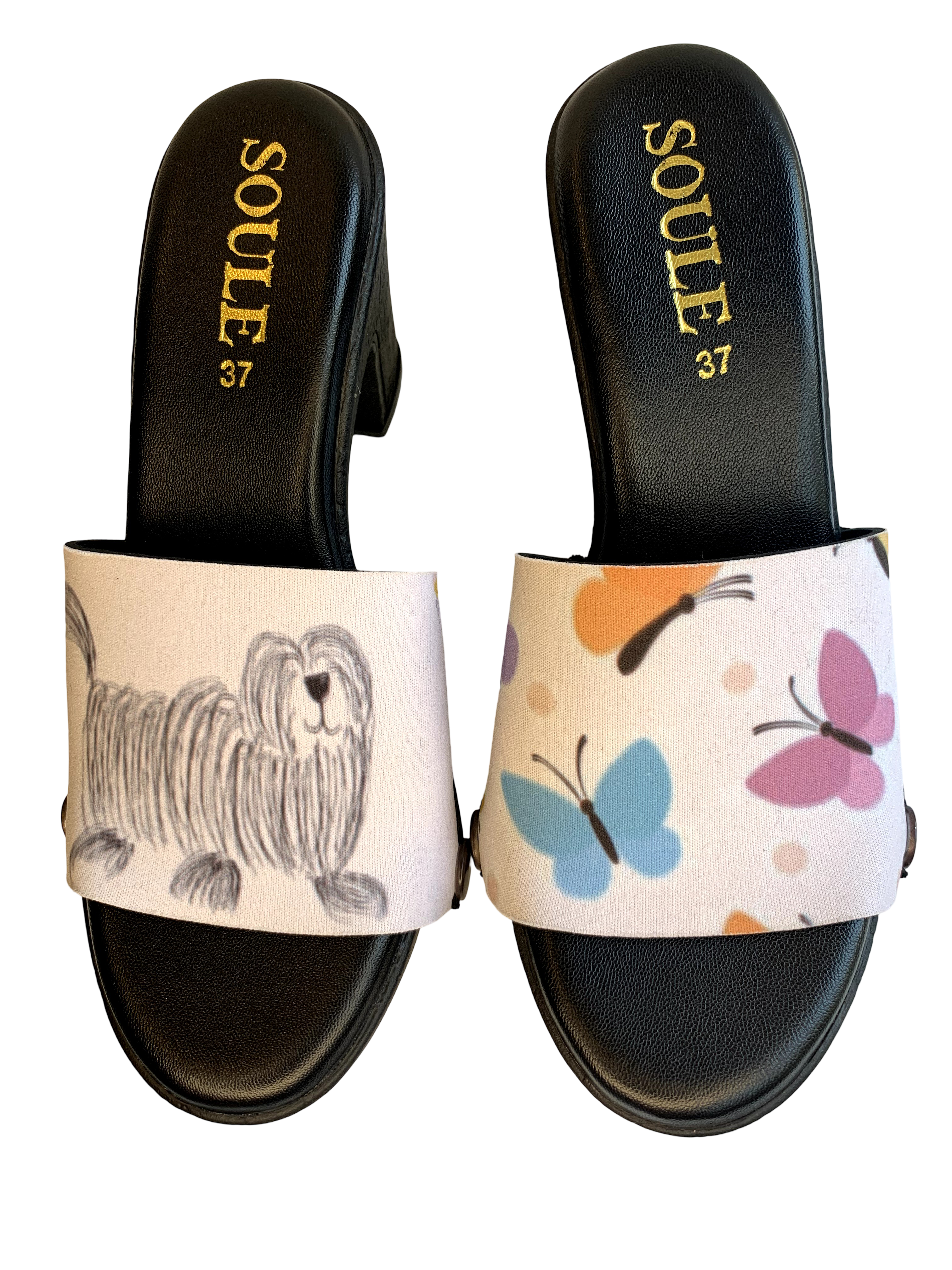 Playful Paws & Butterflies (1 sole + 1 strap)