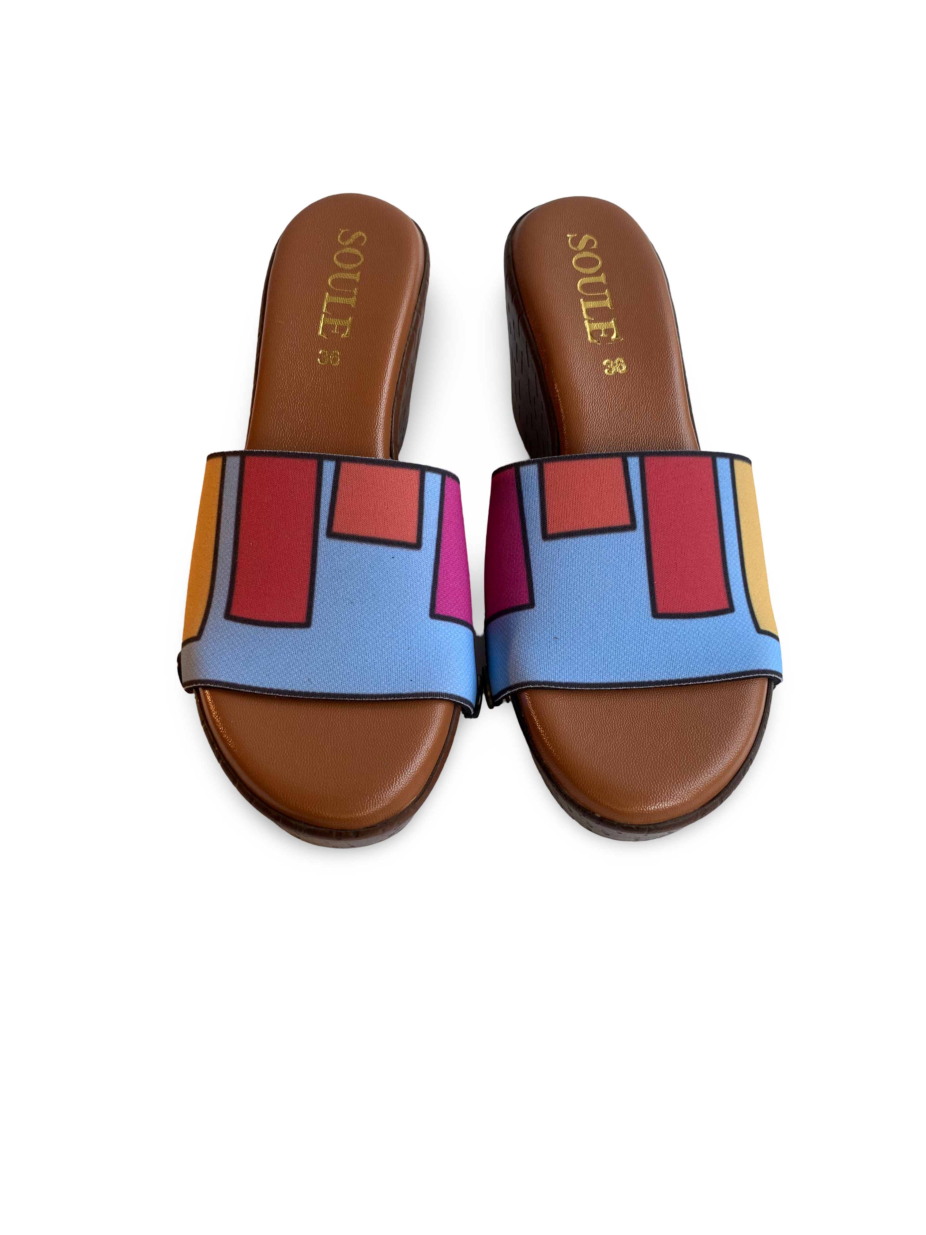 Color Cascade Women Shoes Strap