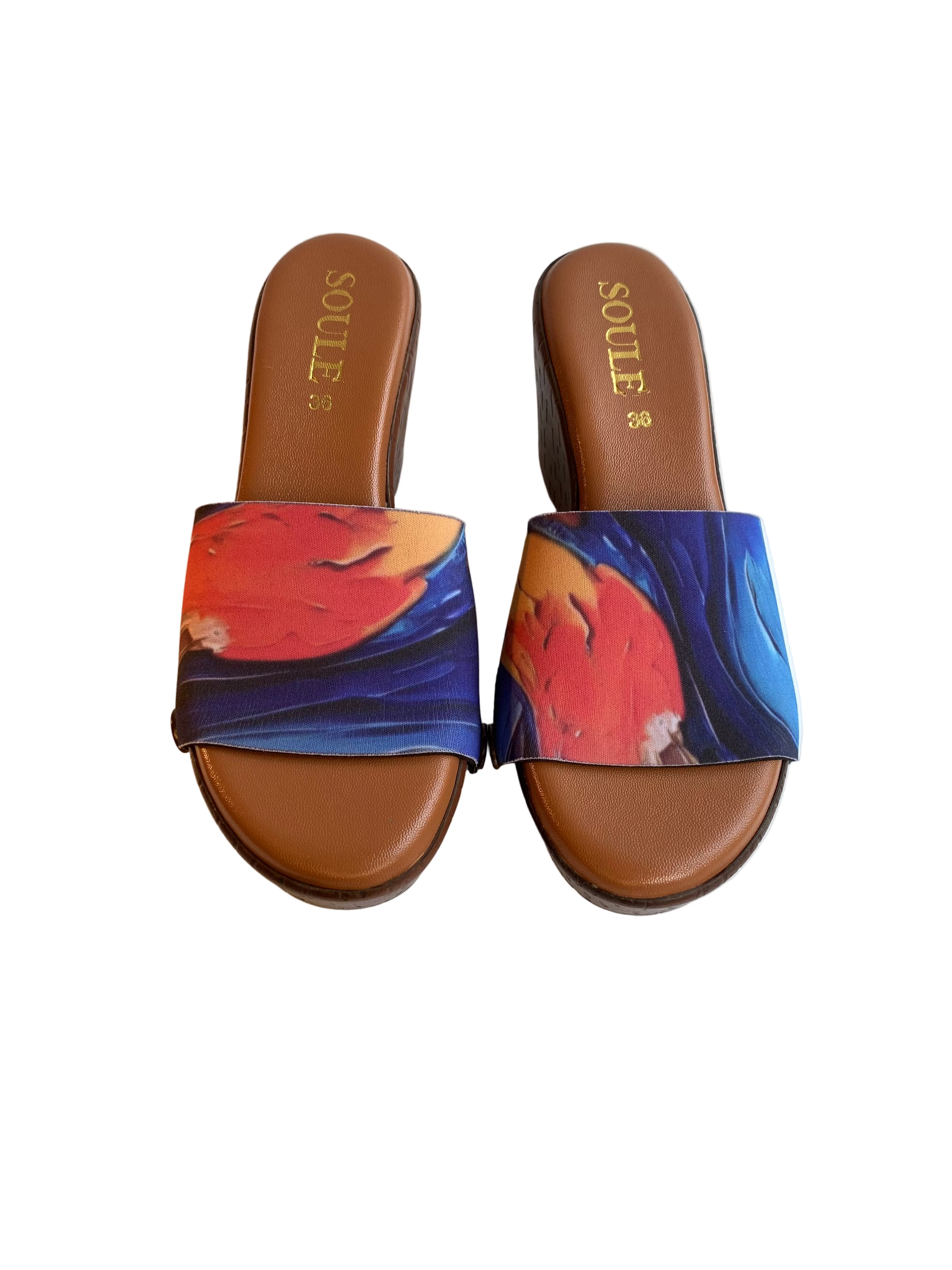 Bold Fluid + Retro Saddle  (1 sole + 2 straps)