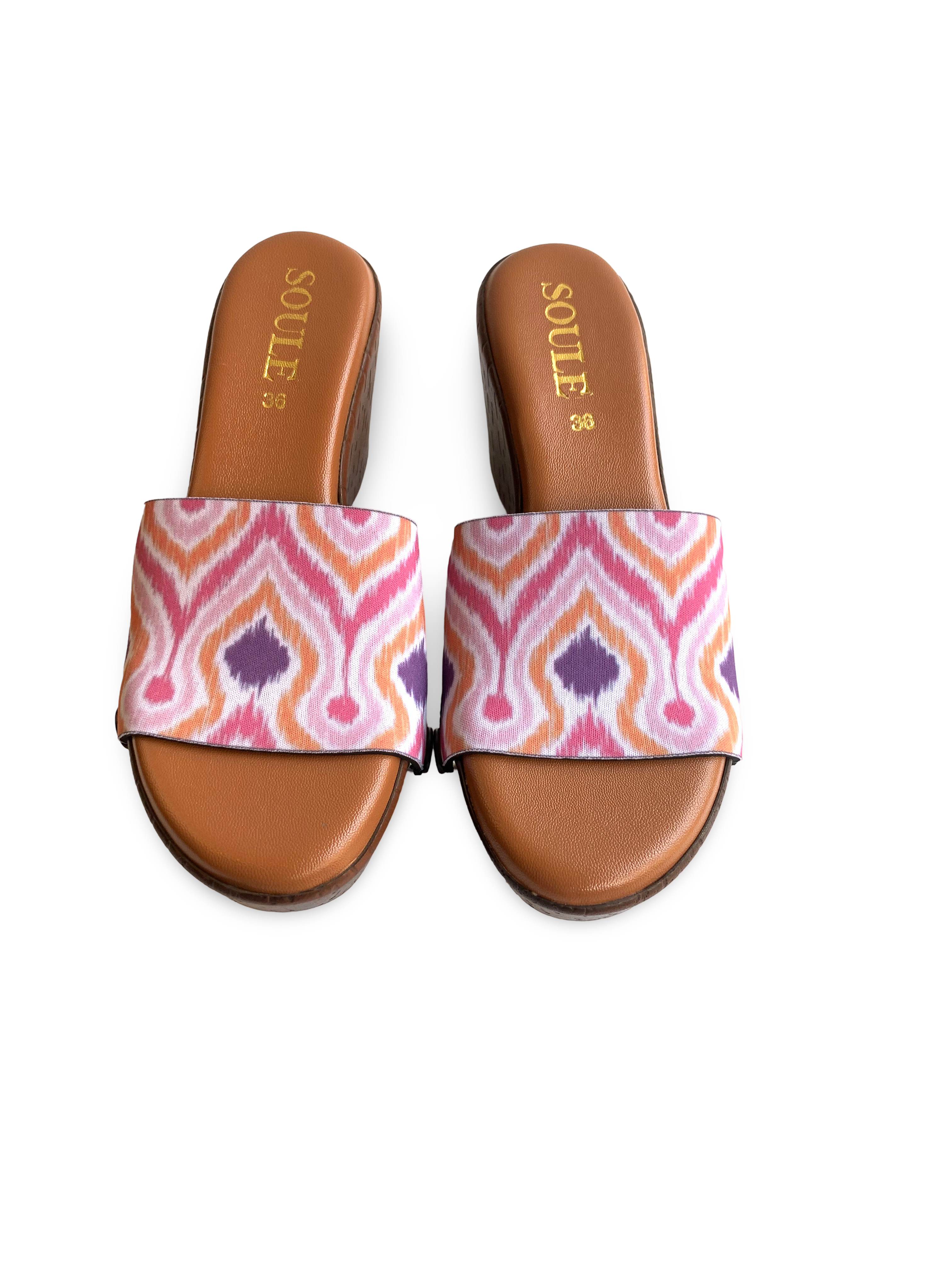 Vibrant Ikat Women Shoes Strap