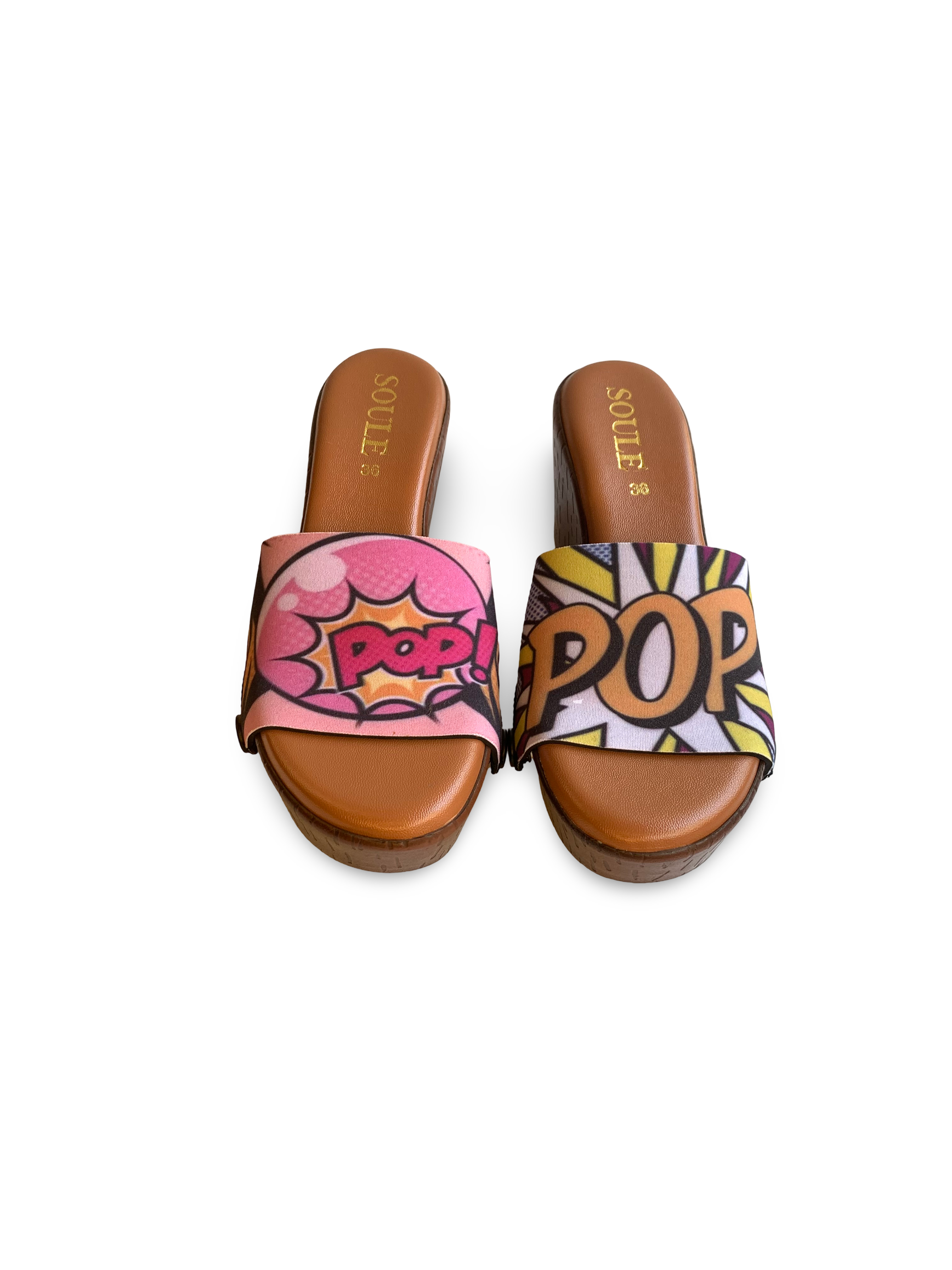 Pop Art Burst Women Shoes Strap