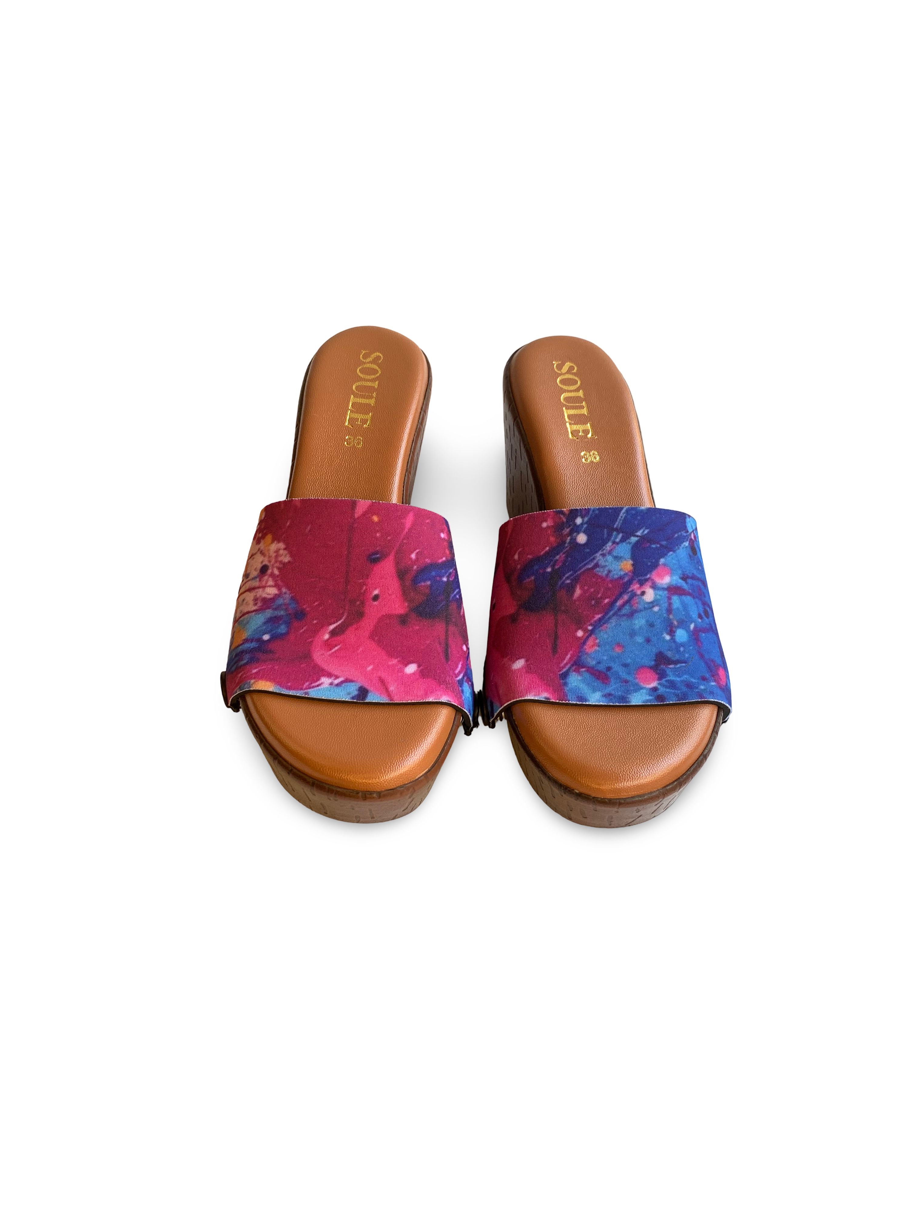 Vibrant Fluid Art Combo (1 sole + 1 strap)