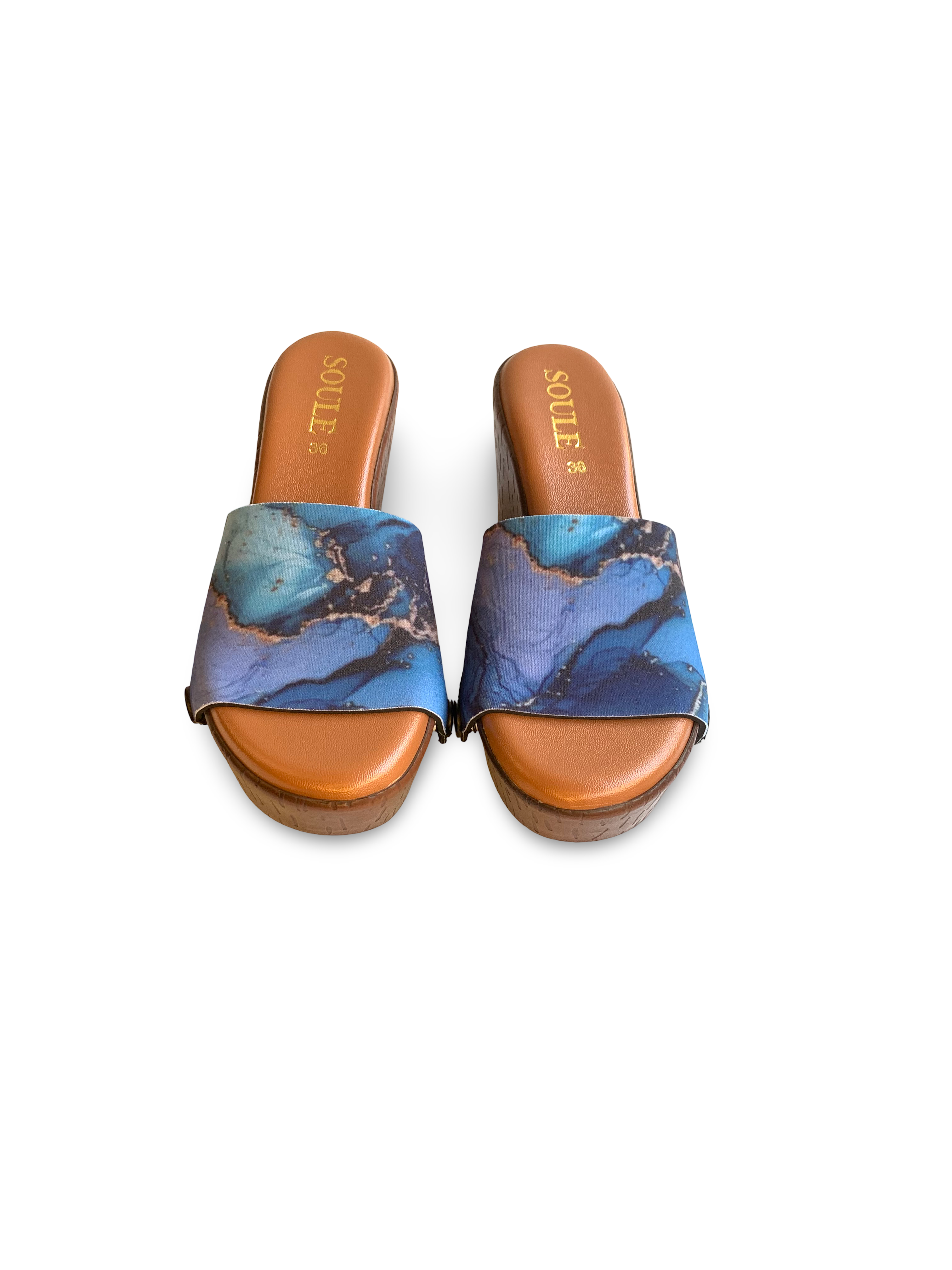 Bold and Beautiful Fluid Art (1 sole + 1 strap)