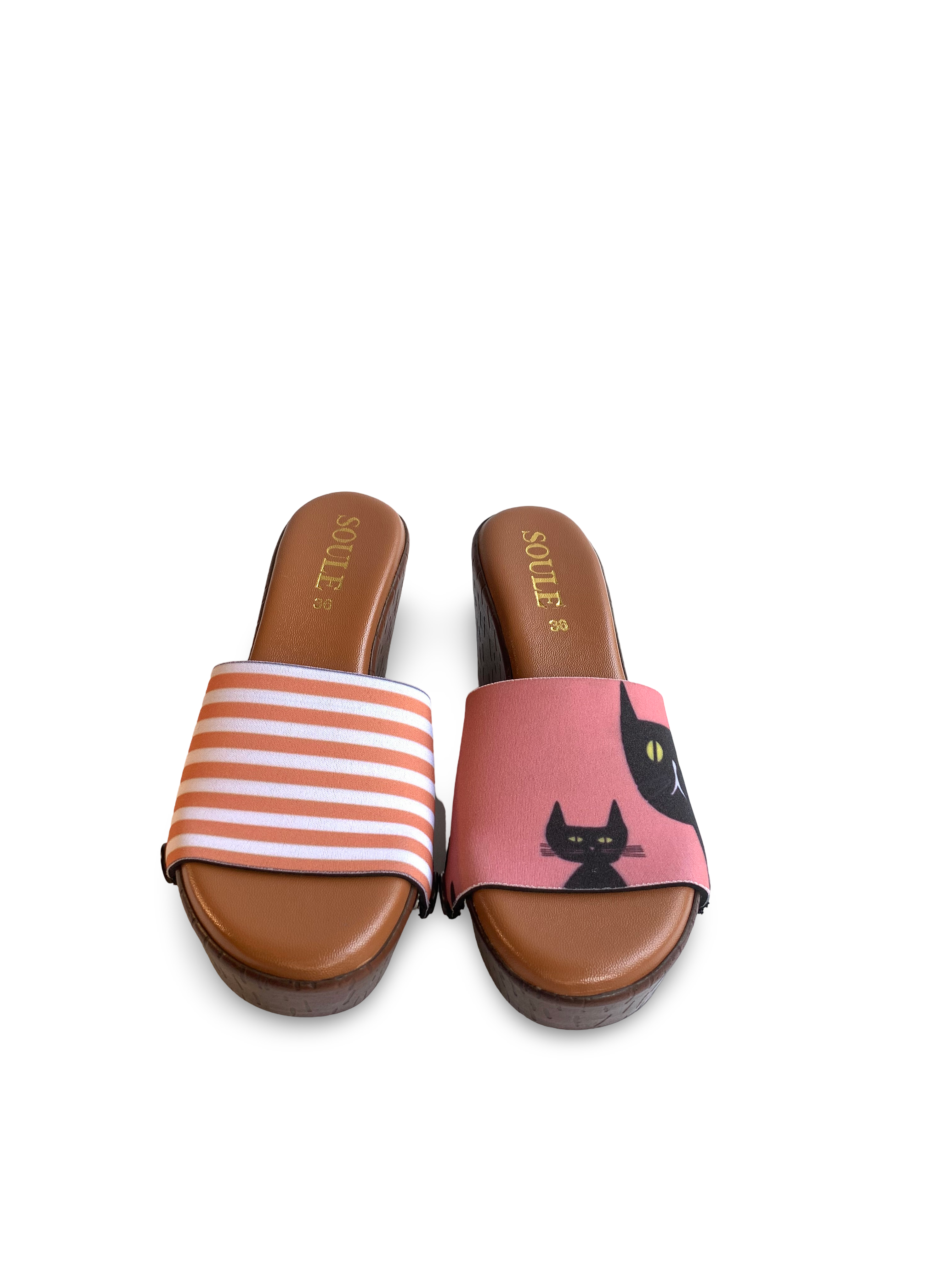 Black Cat Women Shoes Strap