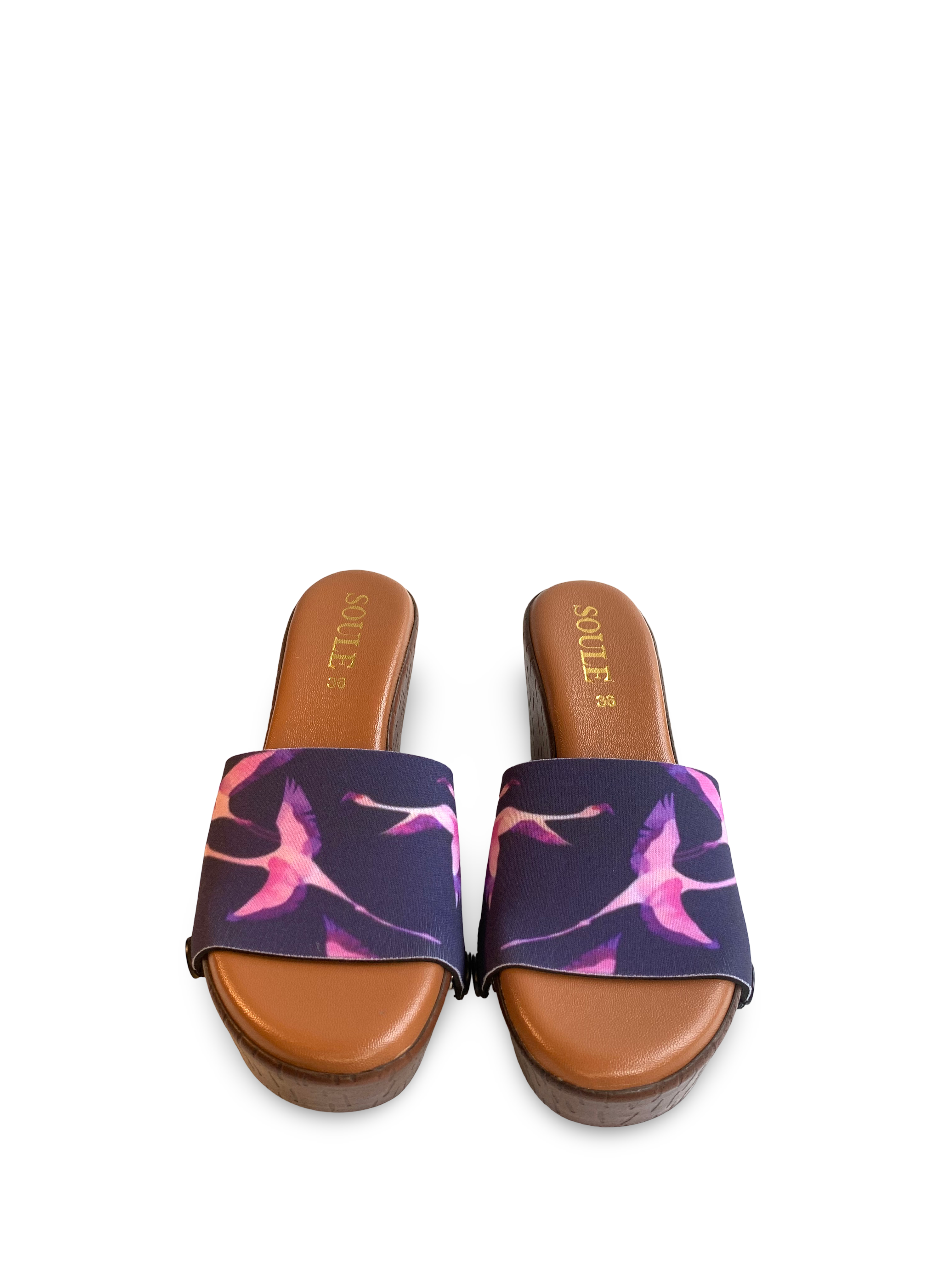 Midnight Flamingo Flight Women Shoes Strap