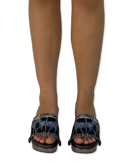 Black Zebra Women Shoes Strap