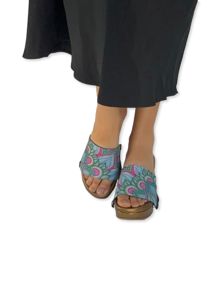 Vibrant Mandala Ethnic Women Shoes Strap