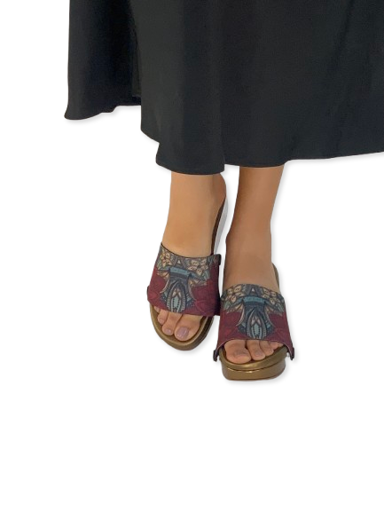 Kolhapuri Floral Ethnic Women Shoes Strap