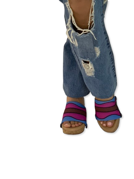 Aqua Saddle Groove Women Shoes Strap