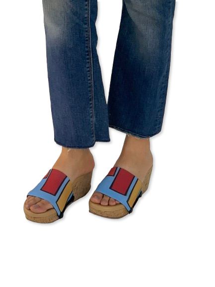 Color Cascade Women Shoes Strap