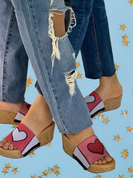 Love Pop Women Shoes Strap