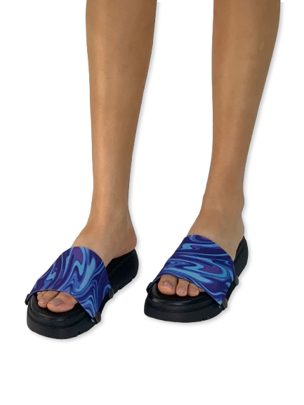 Whimsy of Fluid Art Women Shoes Strap