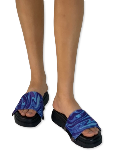 Whimsy of Fluid Art Women Shoes Strap