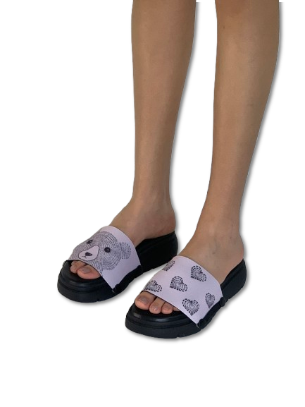 Cute Bear Women Shoes Strap