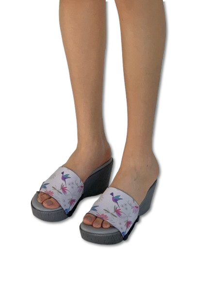 Colorful Bird Women Shoes Strap