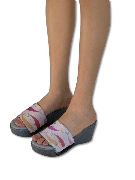 Narwhal Themed Women Shoes Strap