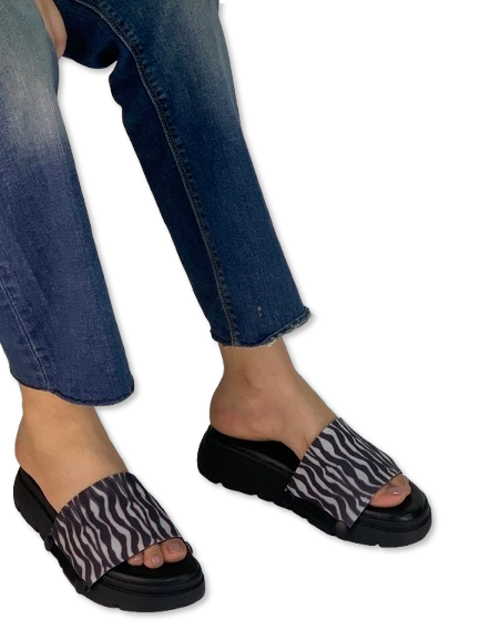 Zebra Elegance Women Shoes Strap