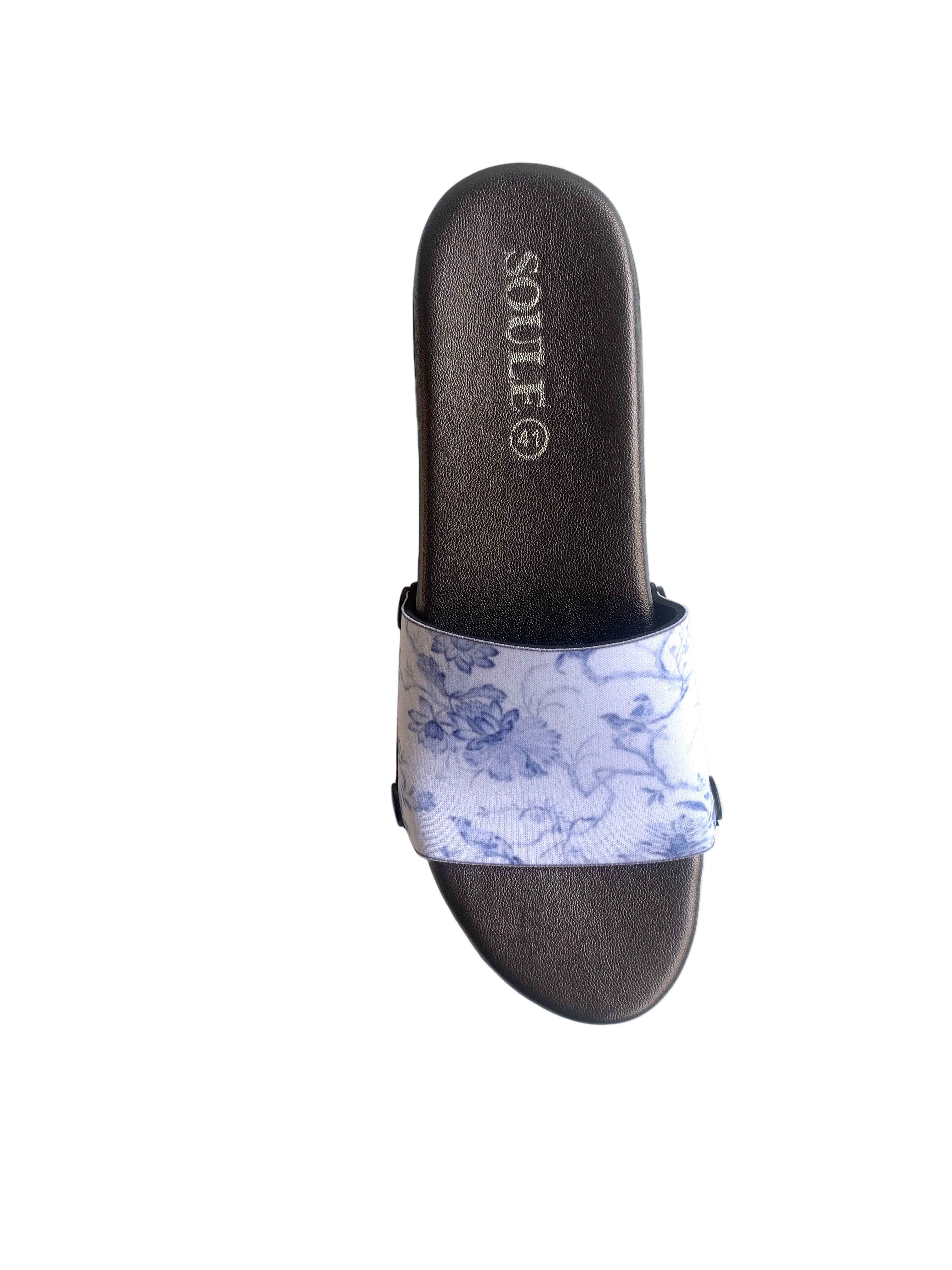 Classic Indigo Bloom Women Shoes Straps