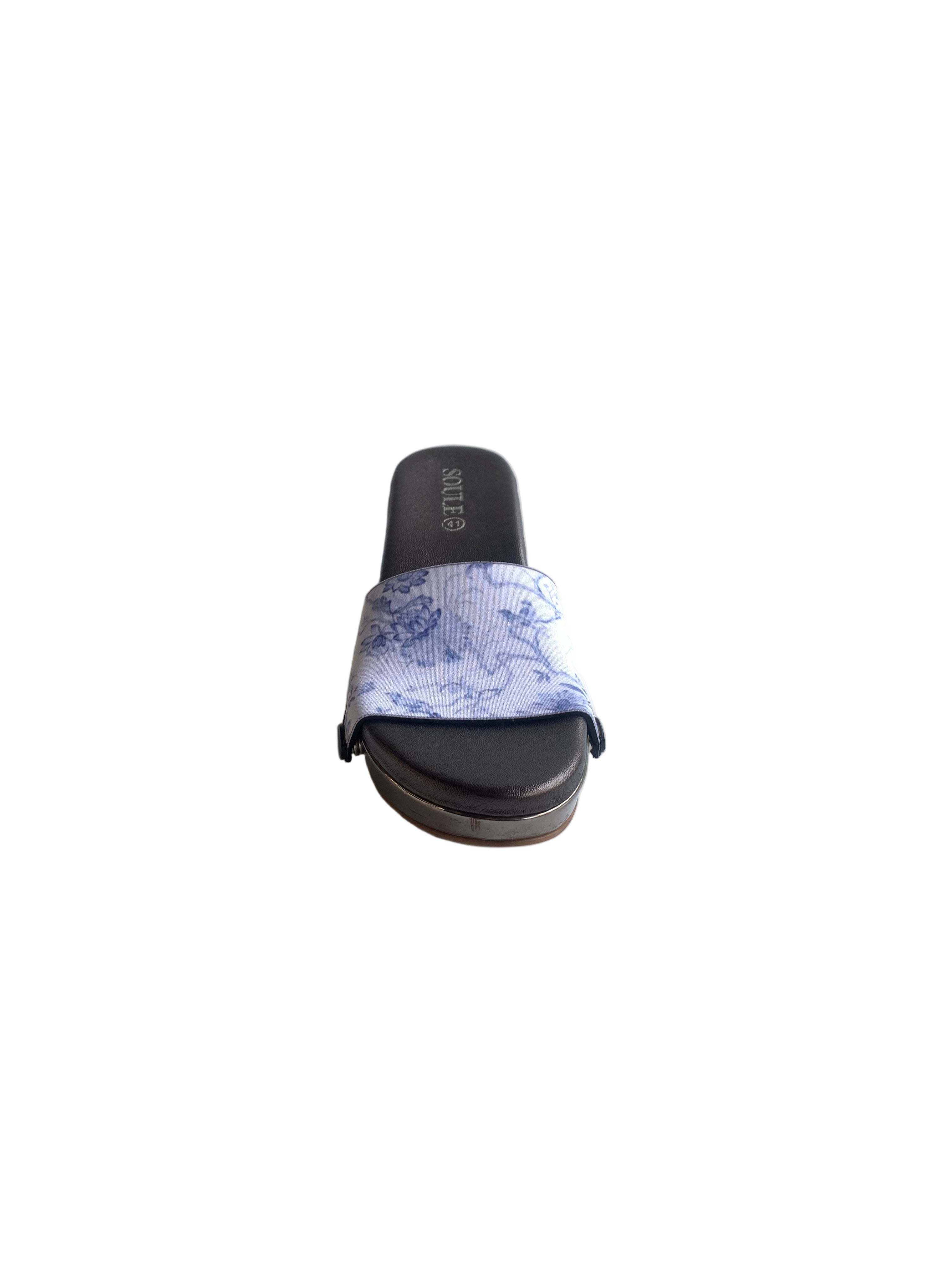 Classic Indigo Bloom Women Shoes Straps