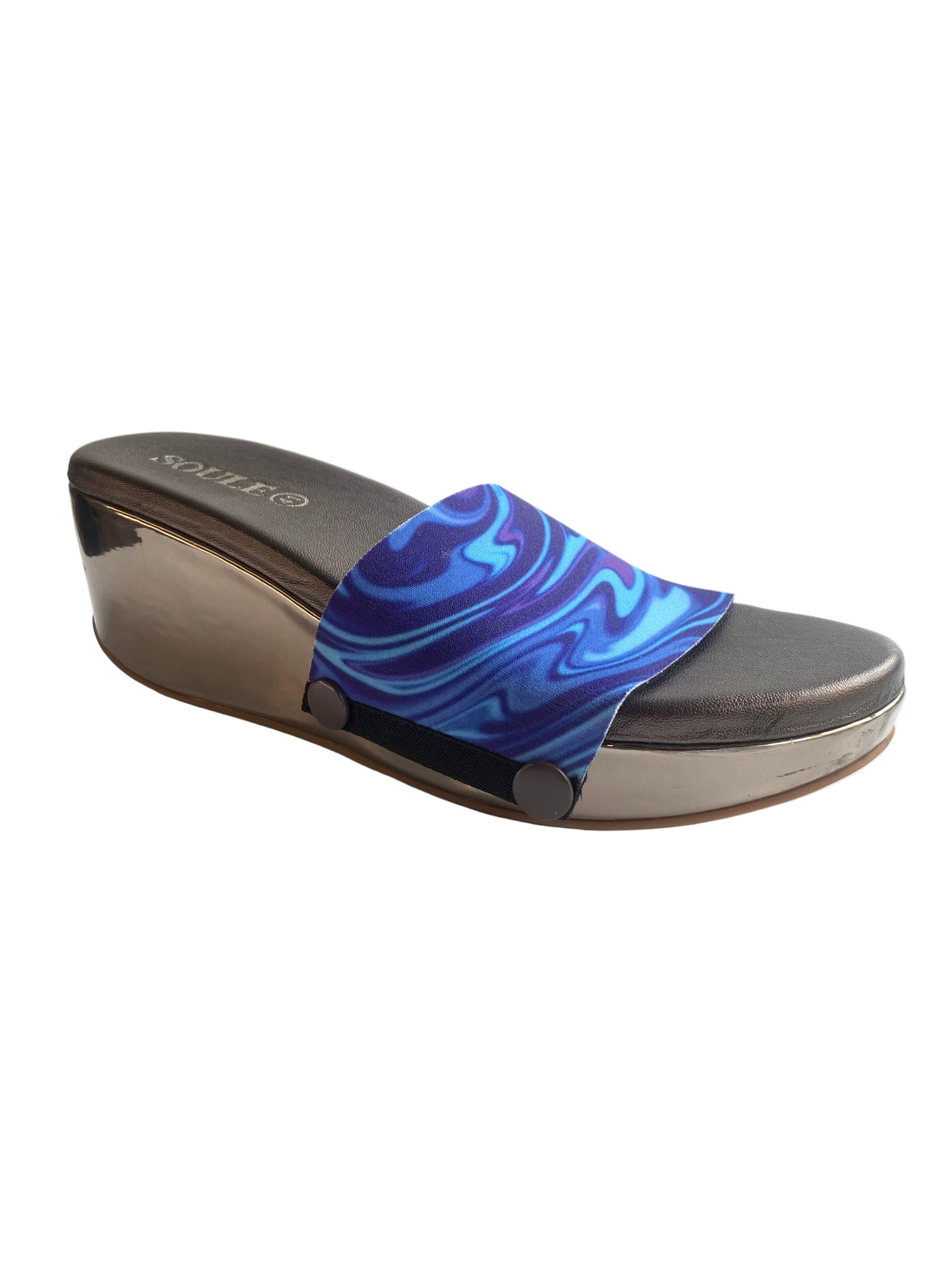 Whimsy of Fluid Art Women Shoes Strap