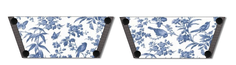 Blue Serenity Toile Women Shoes Strap